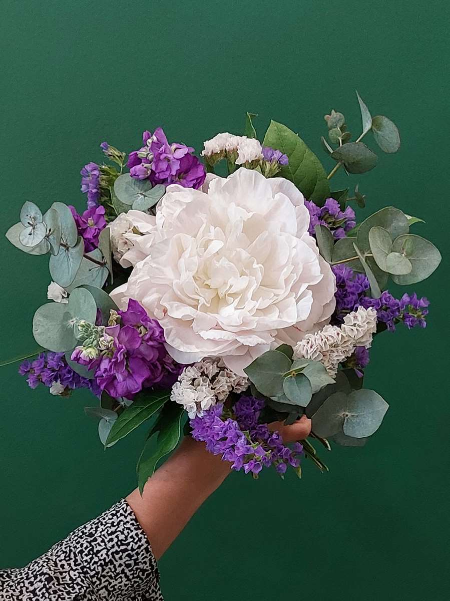 BOUTIQUE - Bouquet blanc et violet